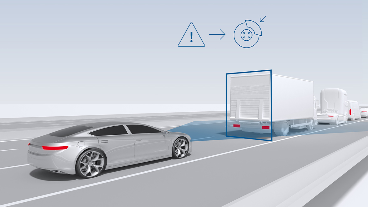 Automatic emergency stop in traffic