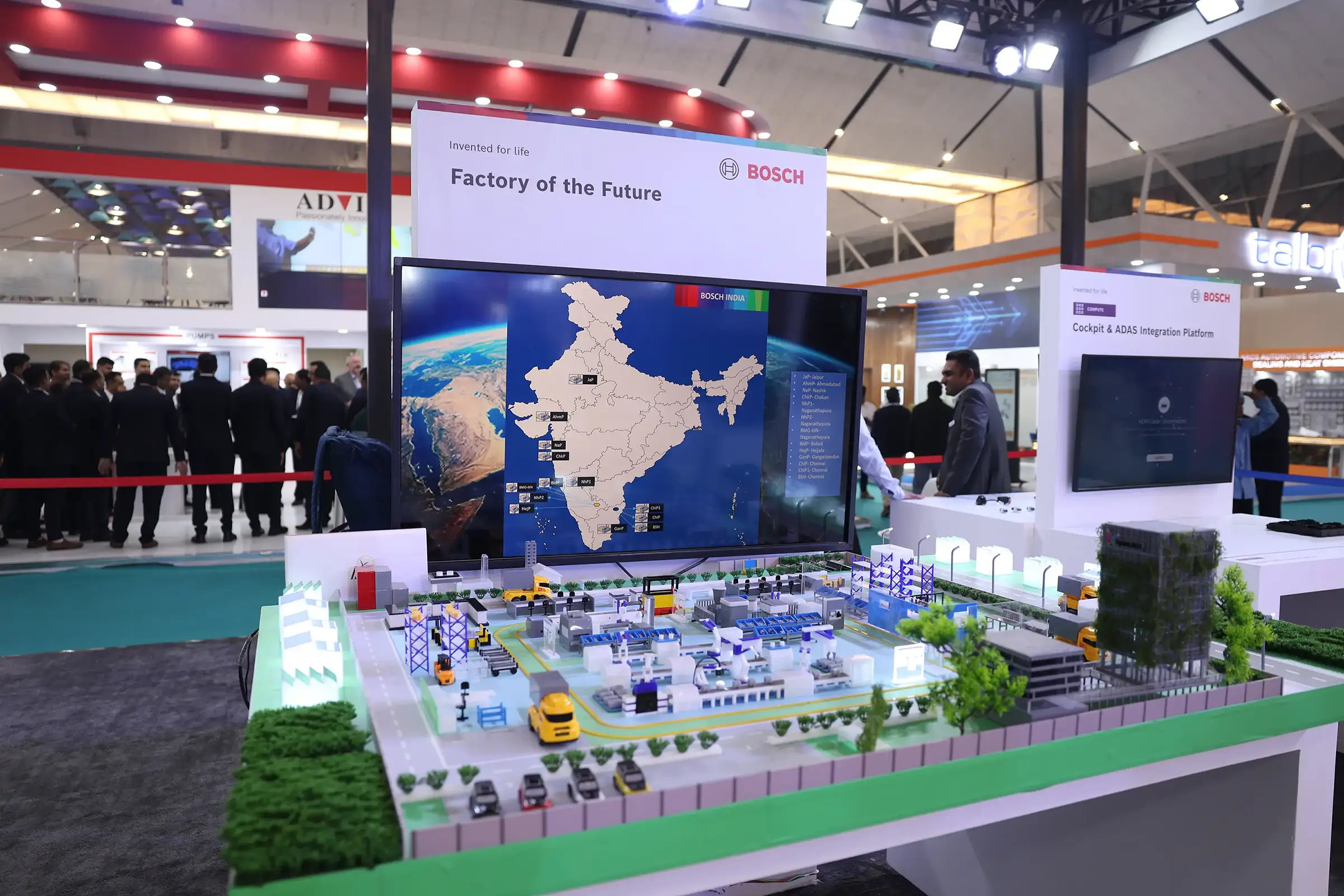 A model of a "Factory of the Future" is displayed at BMGE