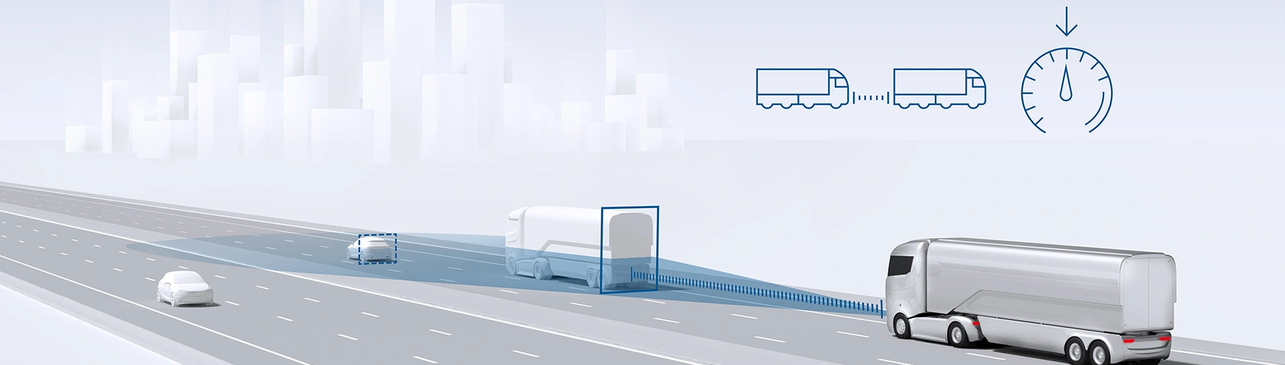 Adaptive cruise control (ACC) for heavy commercial vehicles