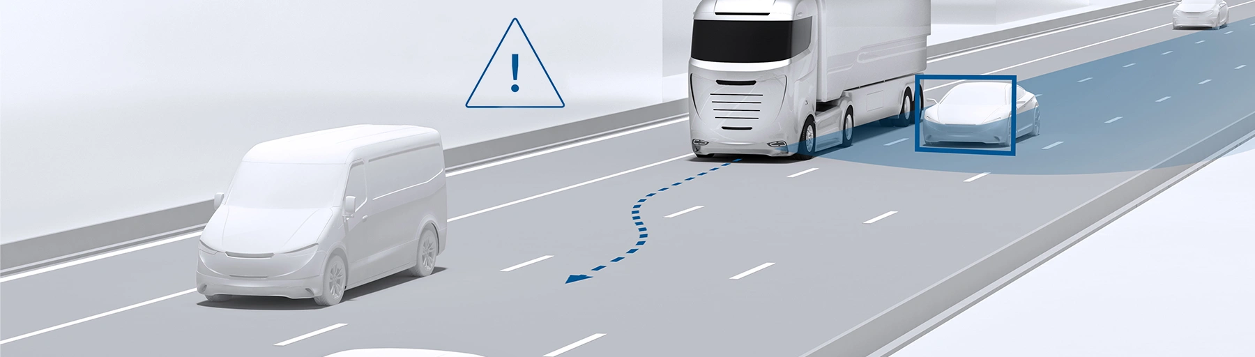 Blind spot detection for heavy commercial vehicles