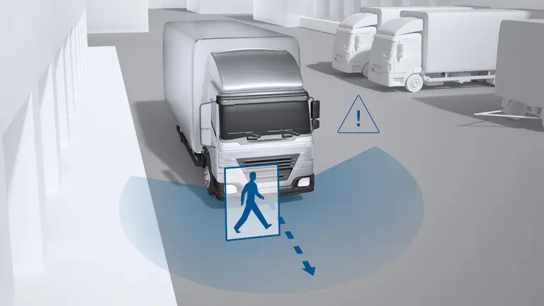 Moving-off information system for heavy commercial vehicles