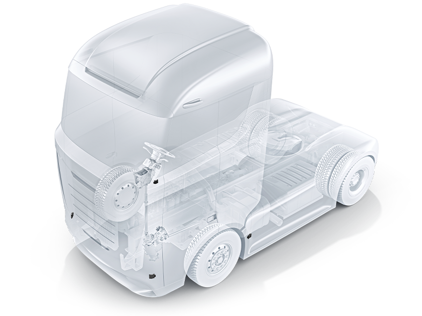 Turning collision warning system component