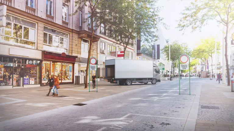 Das elektrische Antriebssystem für Fahrzeuge mit bis zu 7,5 Tonnen ist ideal für den innerstädtischen Lieferverkehr. Das elektrische Antriebssystem für Fahrzeuge mit bis zu 7,5 Tonnen ist ideal für den innerstädtischen Lieferverkehr.