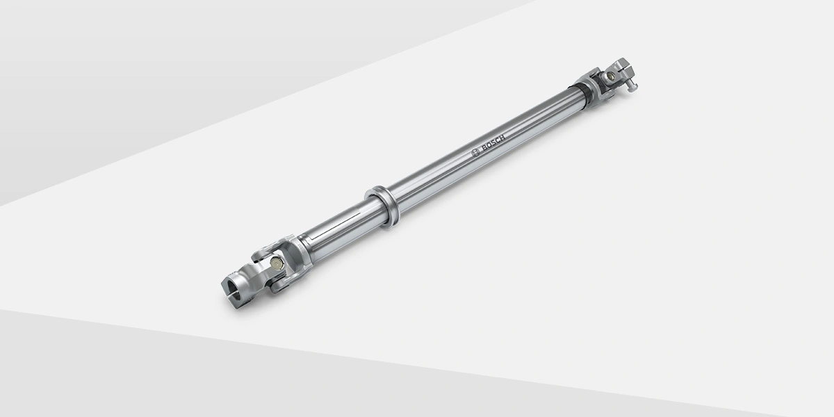The variable steering shaft for a steering system that can be modularly combined