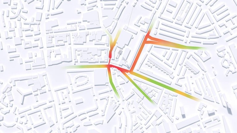 Microscopic traffic emissions data