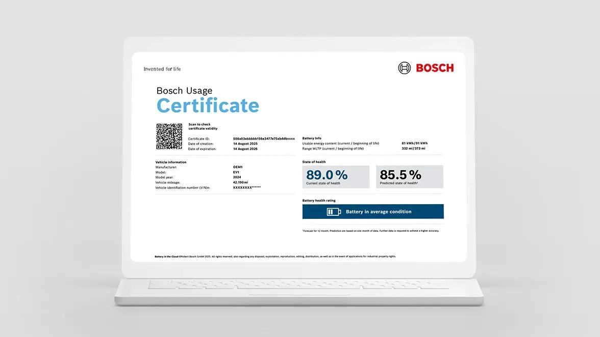 Digital battery certificates