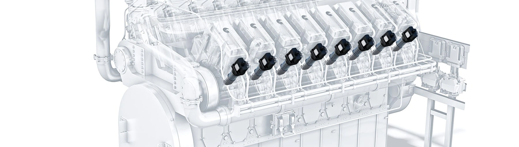 Unit pump on pump-line-nozzle system (UPS) for large engines