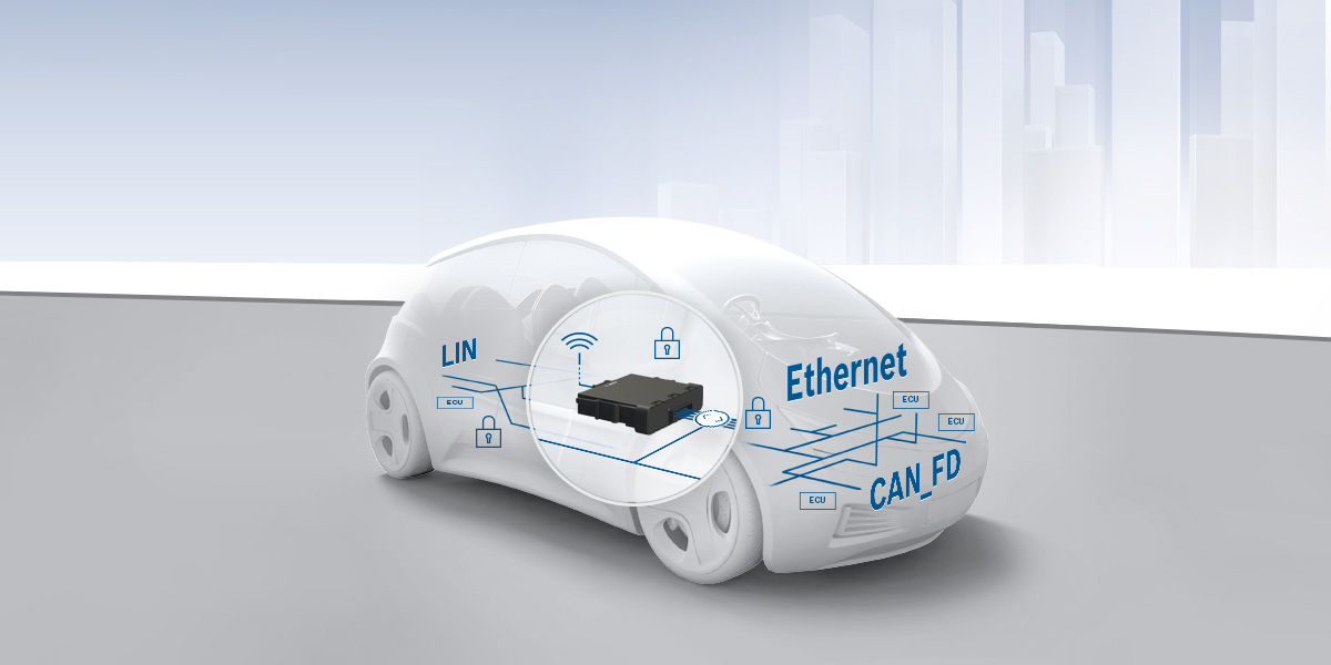 The central gateway enables cross domain communication and connected services 