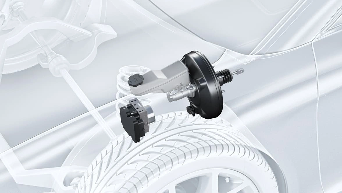 Vacuum brake booster and ESP