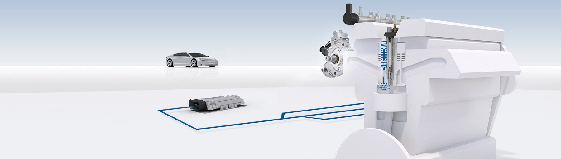 Common-rail system with piezo injectors