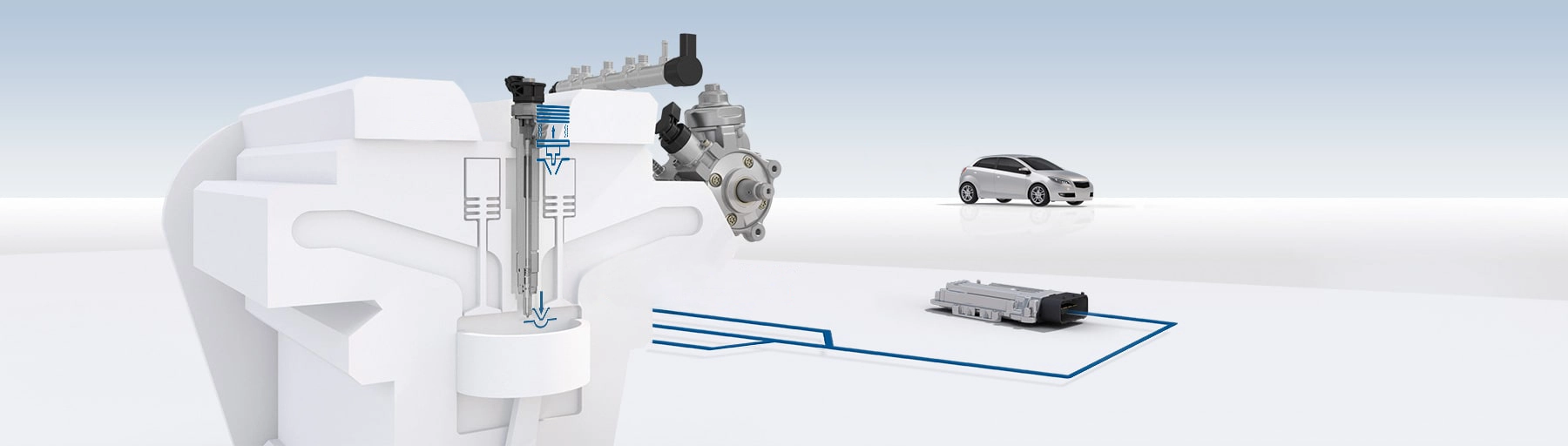 Common-Rail-System mit Magnetventil-Injektoren