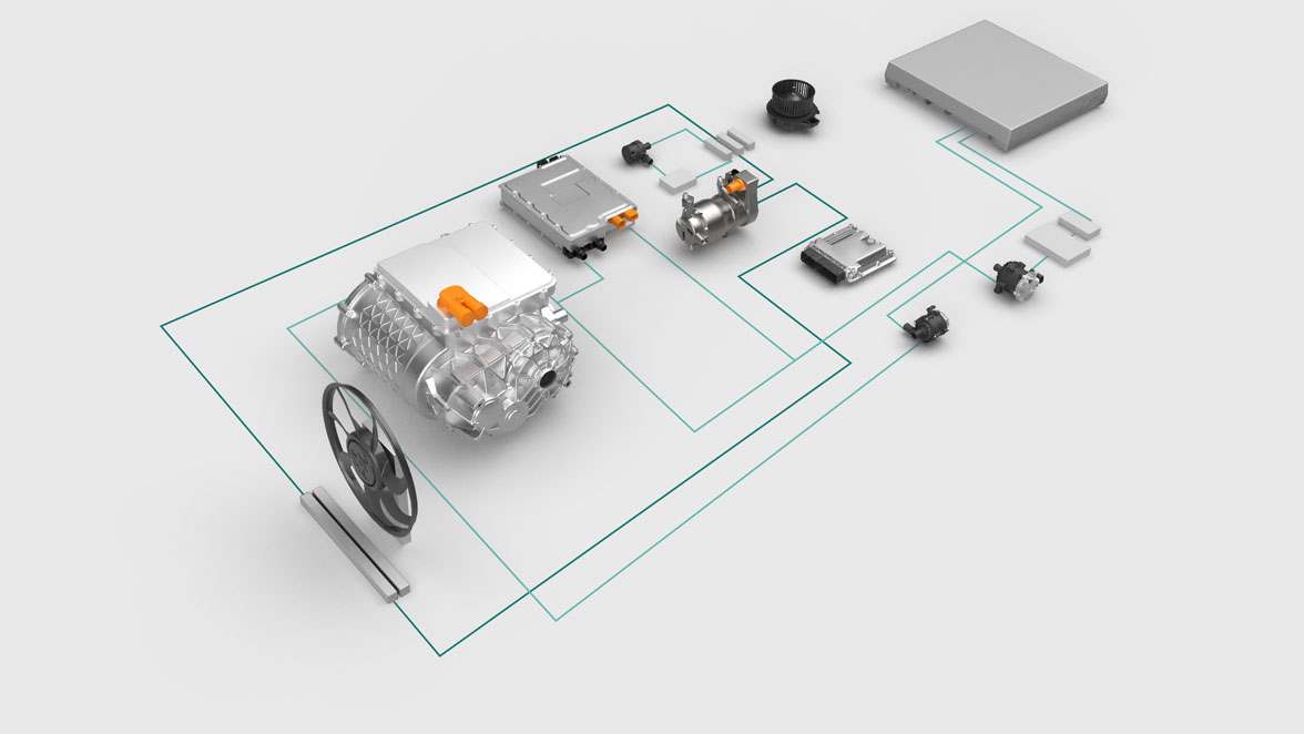 Thermal management for hybrid systems and electric drives